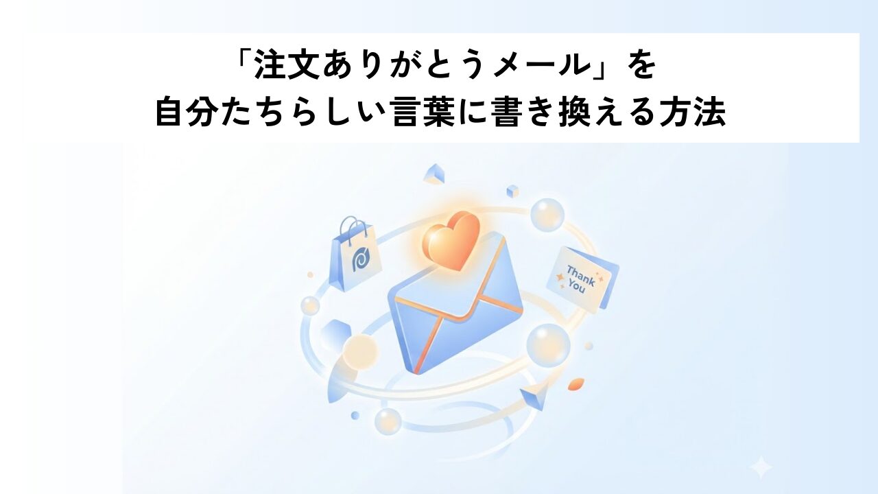 「注文ありがとうメール」を自分たちらしい言葉に書き換える方法