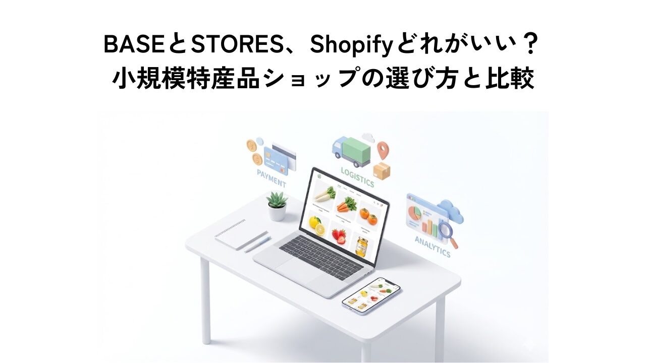 BASEとSTORES、Shopifyどれがいい？小規模特産品ショップの選び方と比較