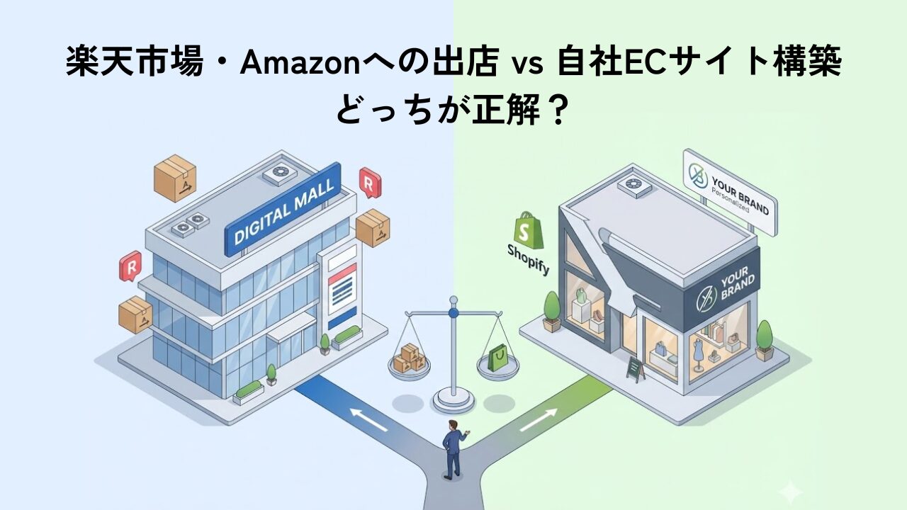楽天市場・Amazonへの出店 vs 自社ECサイト構築｜どっちが正解？