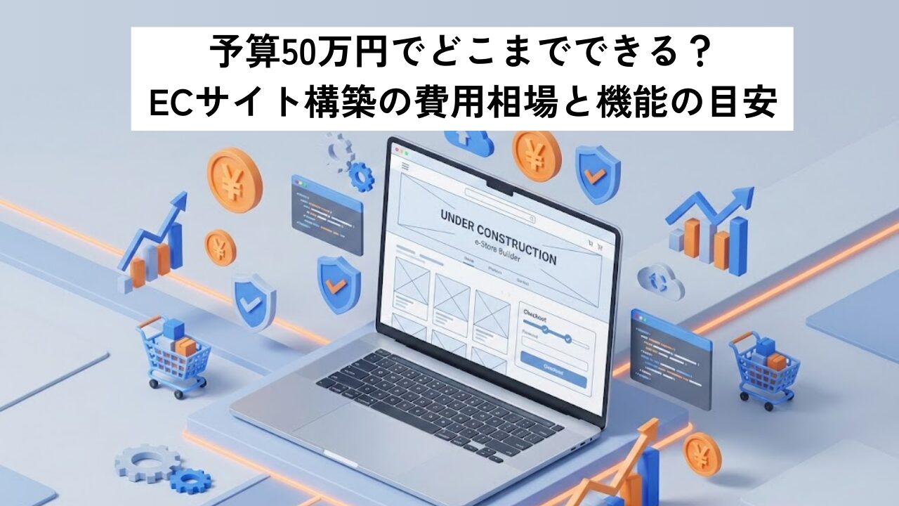 予算50万円でどこまでできる？ECサイト構築の費用相場と機能の目安