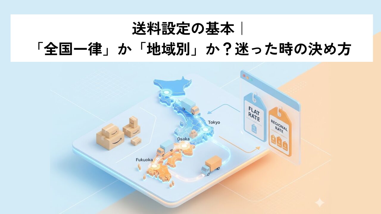送料設定の基本｜「全国一律」か「地域別」か？迷った時の決め方