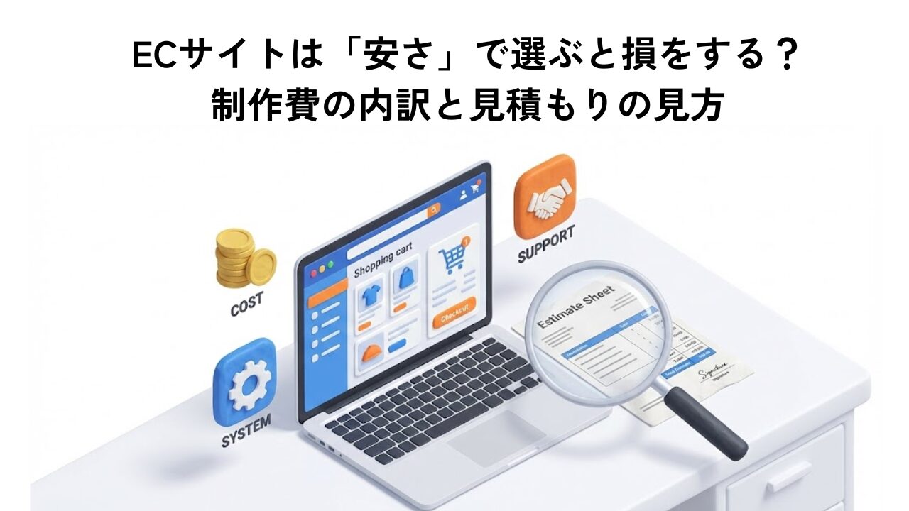 ECサイトは「安さ」で選ぶと損をする？制作費の内訳と見積もりの見方