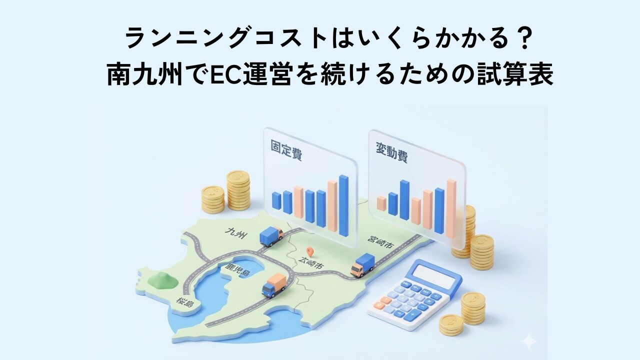 ランニングコストはいくらかかる？南九州でEC運営を続けるための試算表